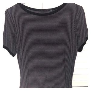 Black and Gray Striped T shirt